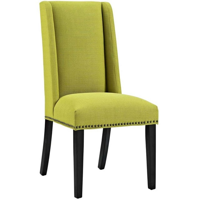 Modway Baron Fabric Upholstered Dining Side Chair, Wheatgrass