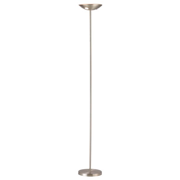 Adesso Mars Led Torchiere Floor Lamp In Brushed Steel Finish Color Com Adesso Mars Led Torchiere Floor Lamp In, Metropolis Chrome Torchiere Floor Lamp
