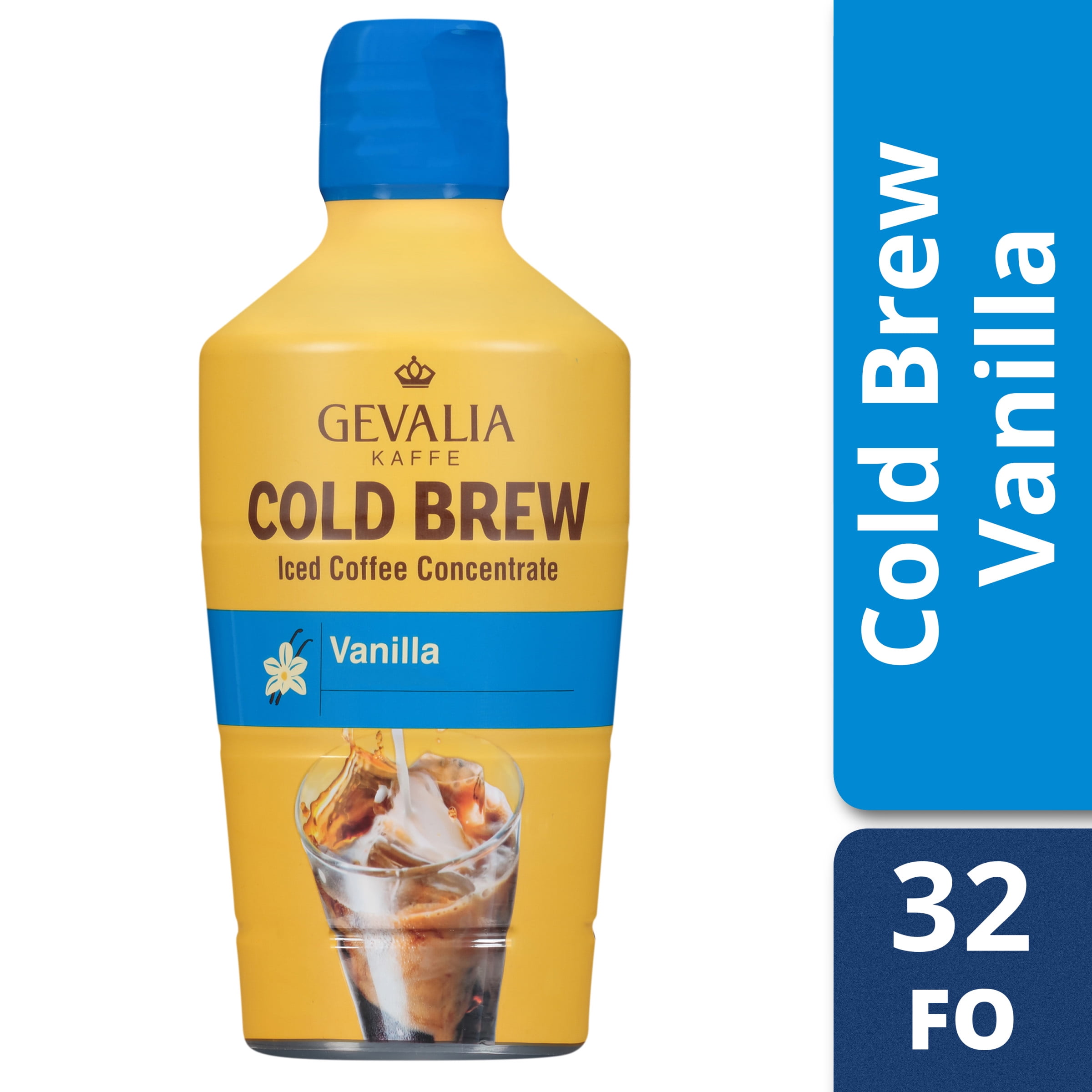Gevalia Vanilla Cold Brew Iced Coffee Concentrate, Caffeinated, 32 fl