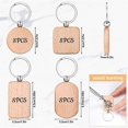 thumbnail image 1 of Wooden Keychain Blanks, 32Pcs Wood Engraving Blanks Key Chain Bulk, 1 of 5