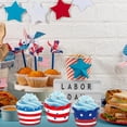 thumbnail image 7 of 6pcs Independence Day Cake Decorations Cupcake Wrappers Paper American Flag Cupcake Liners Decor For Usa Theme Party Supplies 4th Of July Decorations, 7 of 7