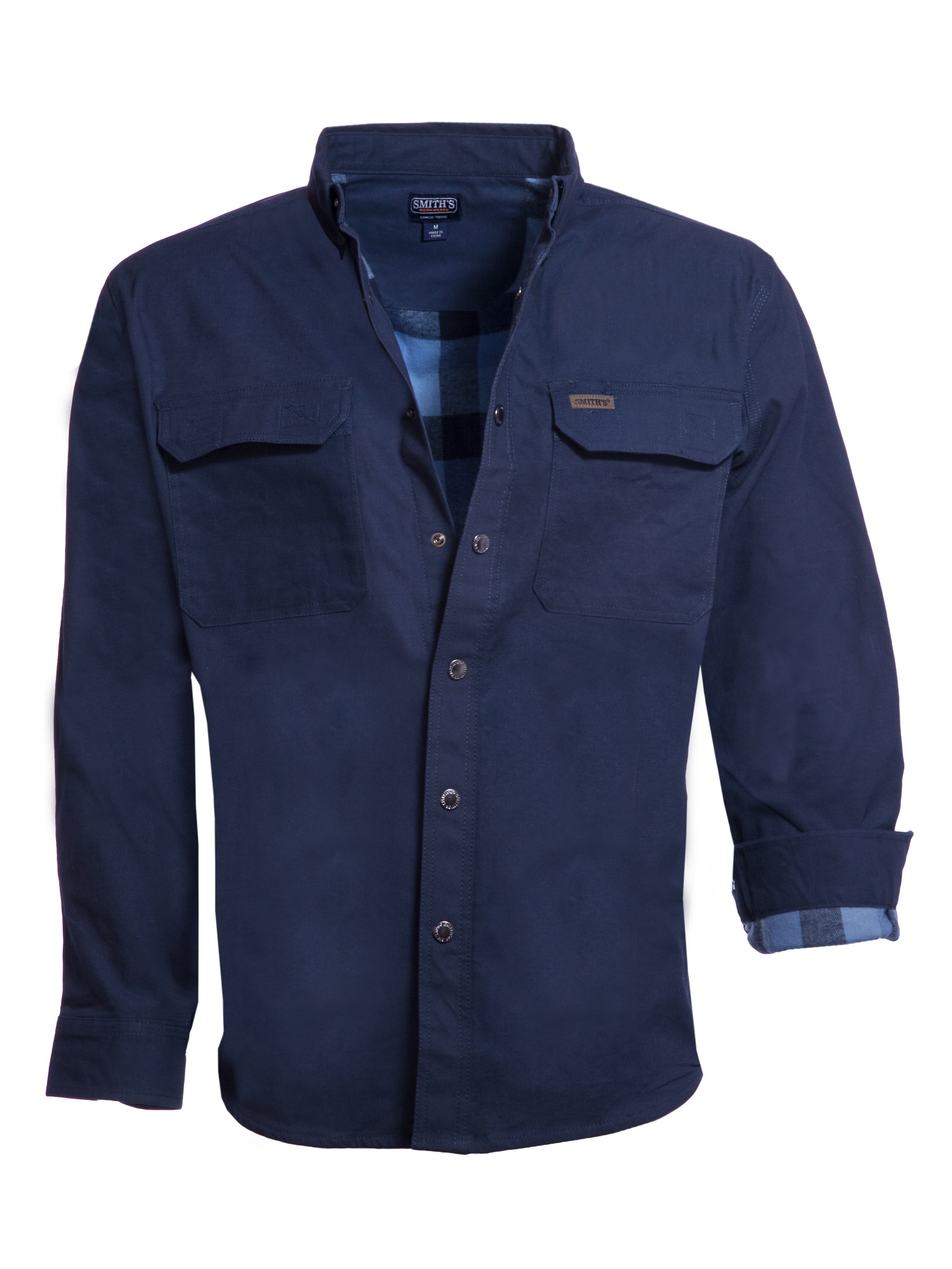 Smiths Workwear Mens 100/% Cotton 4 Oz Flannel Shirt