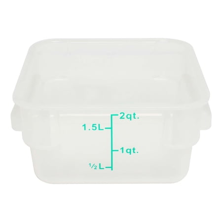Excellante 2 quart plastic square food storage containers translucent NSF certified comes in each