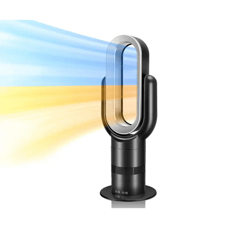 

Simple Life 26 inch Space Heater Bladeless Tower Fan Heater & Cooling Combo with Remote Control for Home Air Conditioner-black