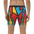 thumbnail image 2 of Men's Boxer Briefs, Colorful Arrow Graffiti Pattern Soft and Breathable Mens Underwear Boxer Briefs With Widen Waist, 2 of 5