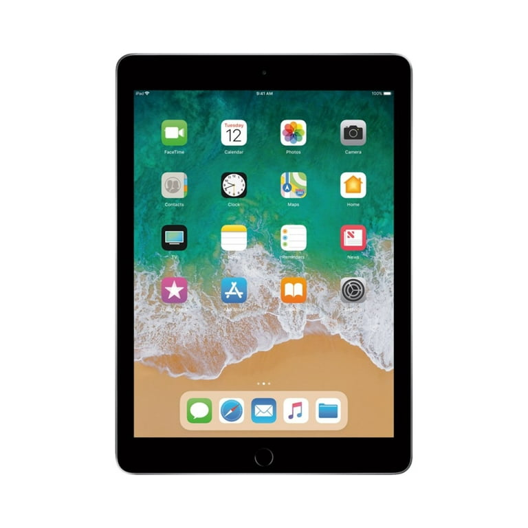 Restored Apple iPad 5th Generation 128GB Wi-Fi - Space Gray (Refurbished) 