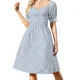 thumbnail image 1 of Lindo vestido de flores de primavera y verano de manga corta, vestidos cortos, vestidos atrevidos, estilo coreano., 1 of 7