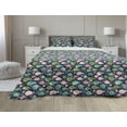 thumbnail image 1 of Cartoon Comforter & Sham Bedding Set, Pattern of Underwater Fish Swimming in the Sea Aquarium Starfish, 3 pcs Duvet Set Microfiber Filling Quilt, 5 Sizes, Pale Pink Turquoise, by Ambesonne, 1 of 4