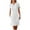 White, variant on Women Summer Linen Dress Short Sleeve Button Down V-Neck Shirt Dresses Casual Loose Knee Length Dress with Pockets