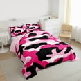 thumbnail image 3 of jejeloiu Camouflage Hunting Full Size Comforter Sets,Pink White Black Bedding Sets For Girls Kids Reversible 3pcs, 3 of 8