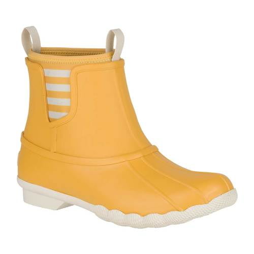 yellow sperry duck boots