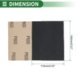 thumbnail image 3 of Hojas de lijado de gancho y lazo Unique Bargains 140x115mm negras 600 grano, molienda y pulido eficientes para la fabricación y reparación de automóviles, procesamiento de metales, 3 of 7