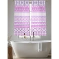 thumbnail image 5 of Purple Pink Boho Sheer Curtains 63 Inch Length 2 Panels Set, Vintage Ethnic Tribe Abstract Art Voile Window Treatment Rod Pocket Curtains Sheers Drapes for Bedroom/Living Room/Kitchen 52x"63"x2, 5 of 7