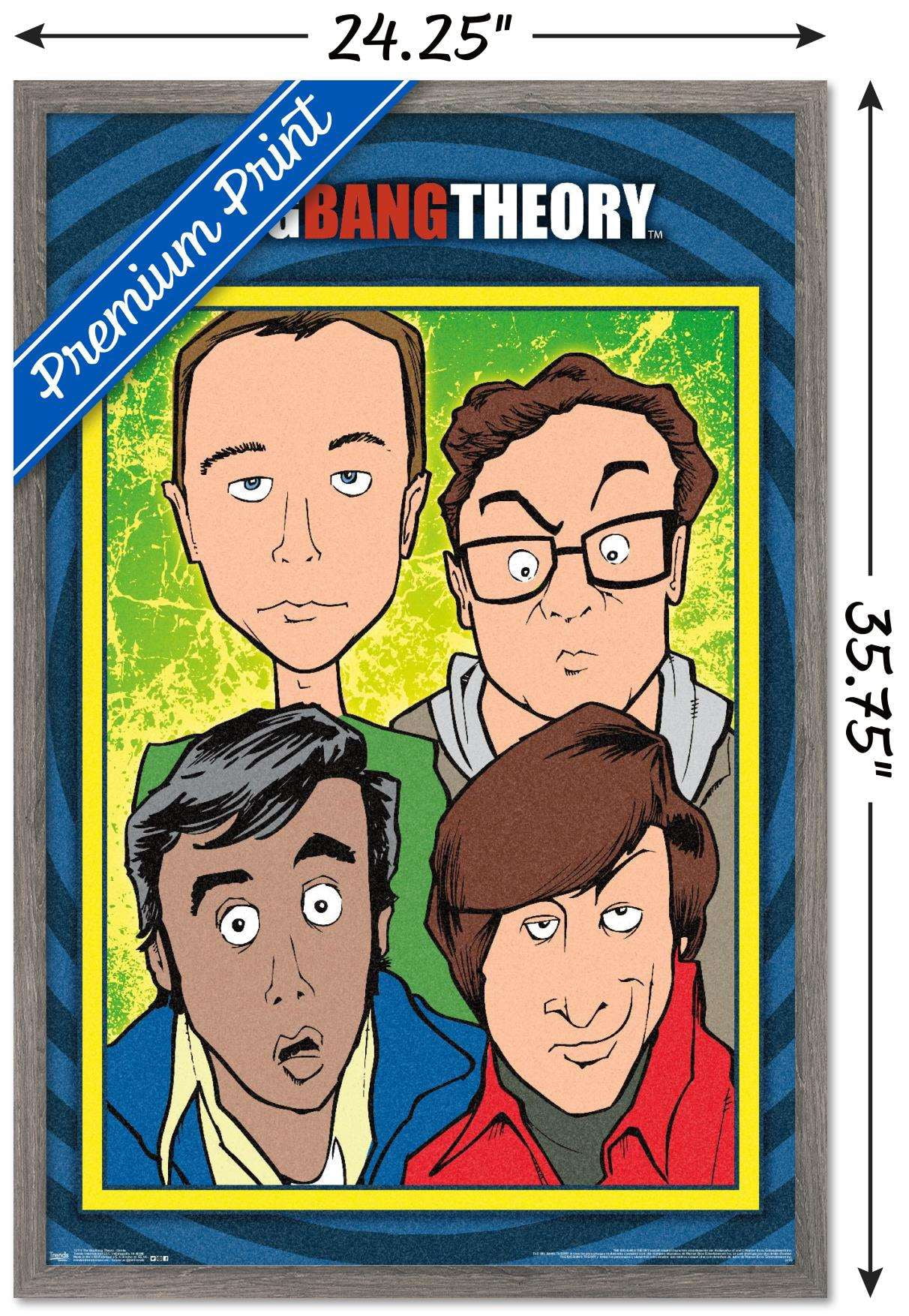 The Big Bang Theory - Geeks Wall Poster, 22.375" x 34", Framed