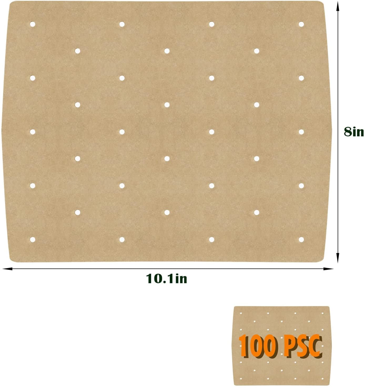 Unbleached Air Fryer Parchment Paper, 100 Pcs Perforated Square Air Fryer Liners for Ninja Foodi Grill 5-in-1 Ag301 4qt Air Fryer, Square Air Fryer