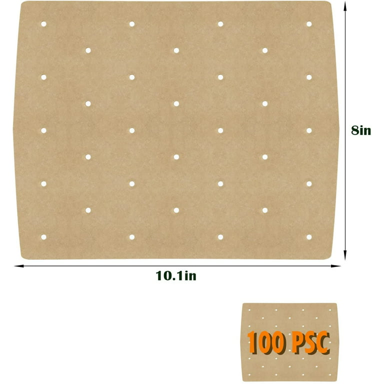 Zulay Kitchen 100pcs Air Fryer Parchment Paper Liners - 9 inch Air Fryer Liners Round Parchment Paper - Pre Cut Perforated Parchment Paper for Air