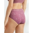 thumbnail image 4 of 3 Pack Vanity Fair Women's Flattering Lace Hi-Cut Panties, 13280, Assorted Colors, Print, Size 6, 4 of 4