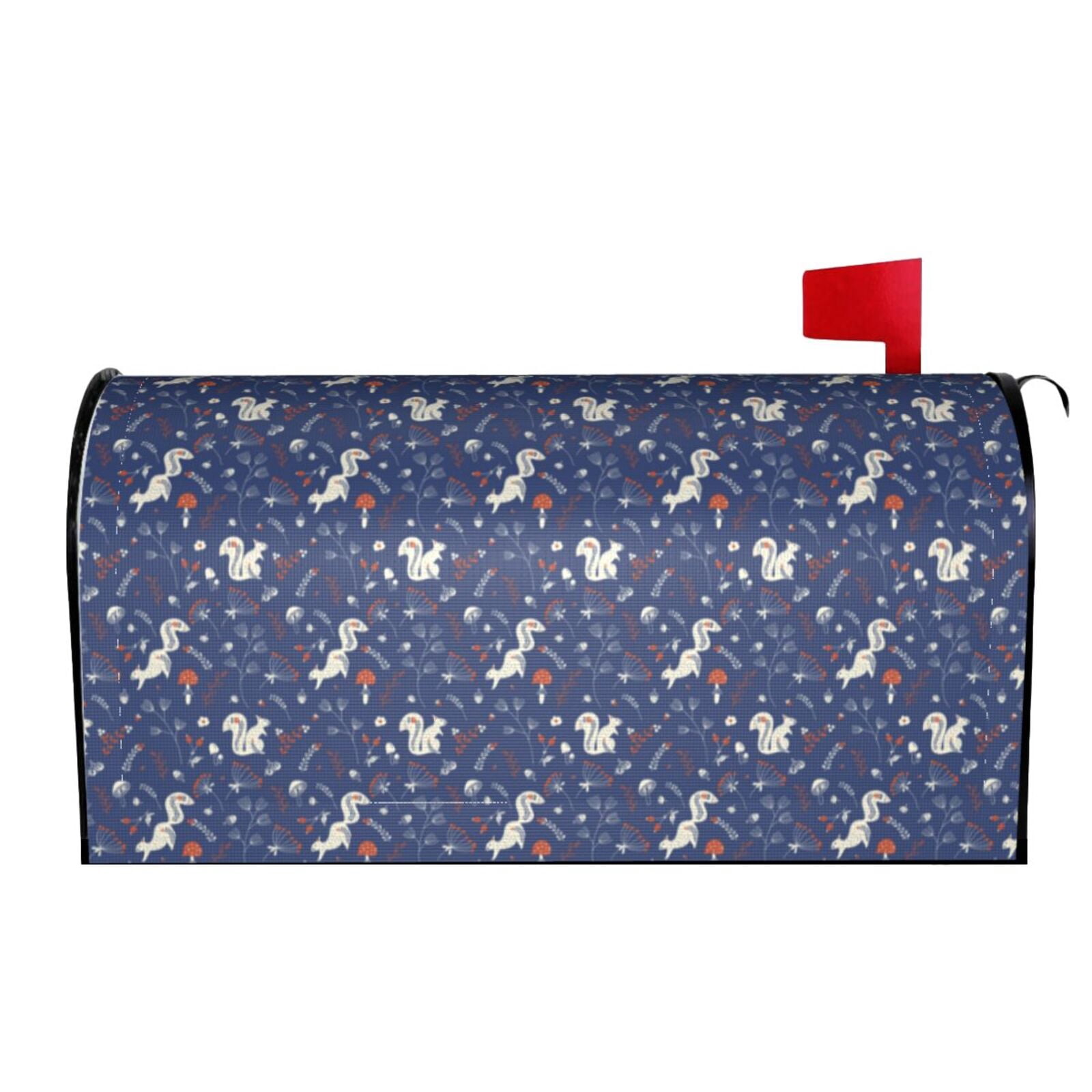 Xecao Squirrel Flower for Mailbox Cover with Magnetic Strips, Waterproof and Sunscreen, Adds a Decorative Touch to Your Garden Yard.