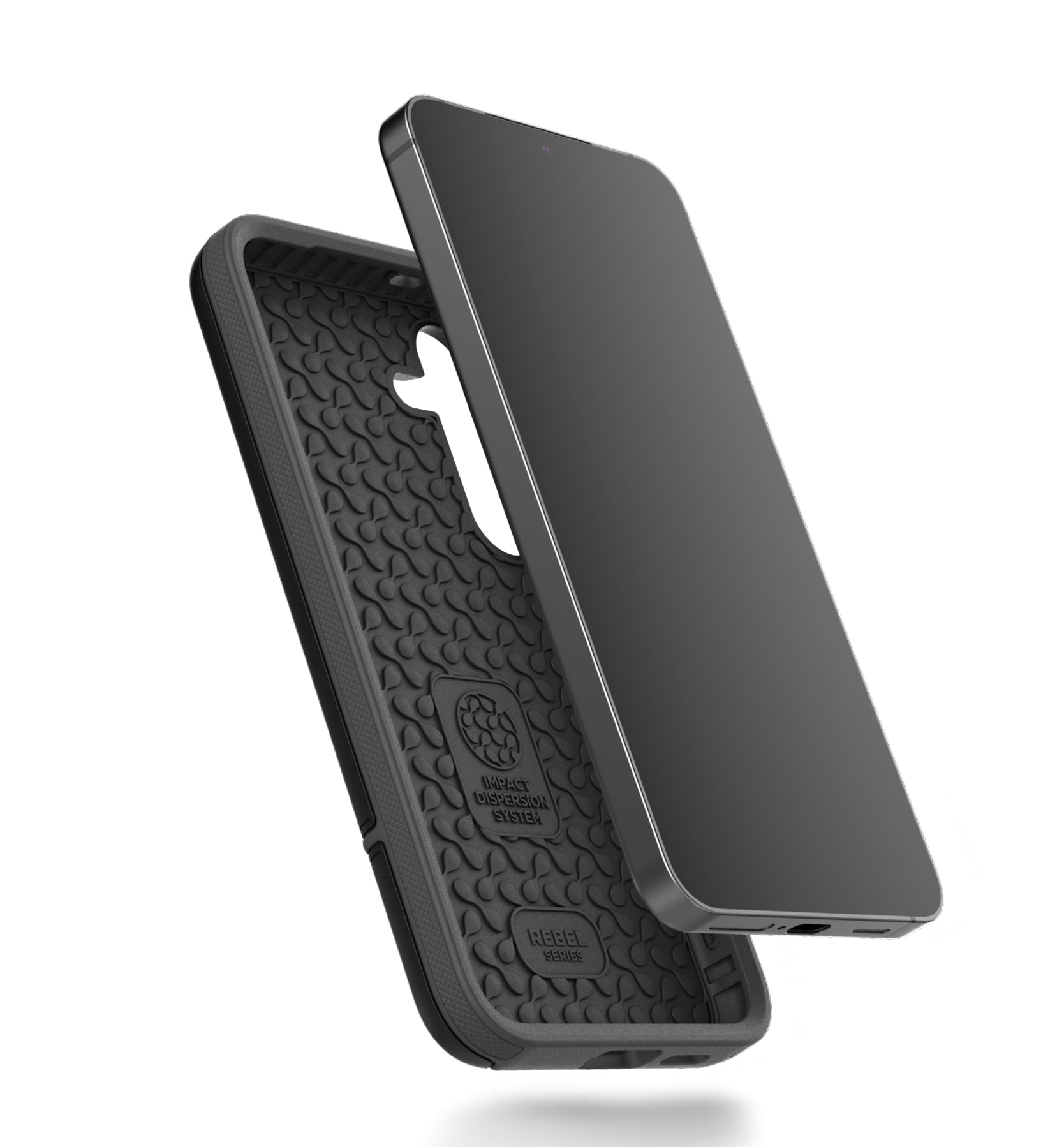 Encased Rebel Designed for Samsung Galaxy S24 Belt Clip Case (2024) Protective Phone Case with Holster (Black)
