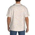 thumbnail image 5 of Xecao offers the Colorful Dots for Men's Casual Short-sleeved Shirt, a button-up collared shirt with a pocket, perfect for beach vacations and yacht travel in the X-Large size., 5 of 7
