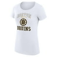 thumbnail image 2 of Women's G-III 4Her by Carl Banks White Boston Bruins Super-Slim Fit Lightweight Team Logo Graphic T-Shirt, 2 of 3