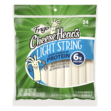 Frigo® Cheese Heads® Light Mozzarella String Cheese Snacks, 20 oz, 24 Count