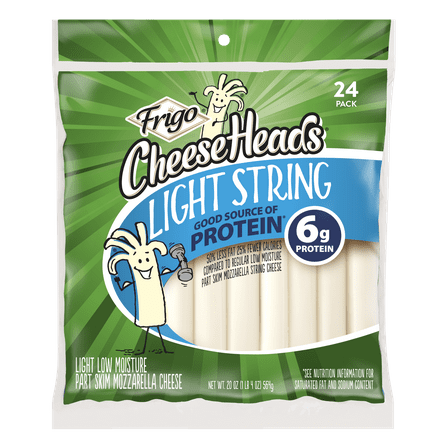 Frigo® Cheese Heads® Light Mozzarella String Cheese Snacks, 20 oz, 24 Count