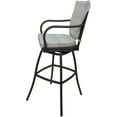 thumbnail image 3 of Outdoor or Indoor Extra Tall Bar Stool 34" Seat -Ofir Arms - Cream Fabric - Gray, 3 of 7