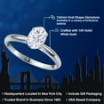 thumbnail image 2 of Gem Stone King 14K White Gold White Zirconia Solitaire Engagement Ring for Women | 1.50 Cttw | Oval 7X5MM | Gemstone Birthstone | Size 7, 2 of 6