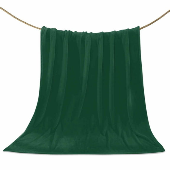 Flannel Fleece Blanket Solid Color Super Soft Warm Cozy Throw Blanket Olive Green Vintage Bed Couch Car Blankets for All Season 50" x 60"