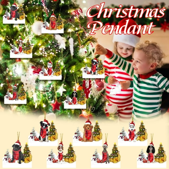 Xihbxyly Letrero de Bienvenida Decorativo, Material de Pvc, Impresión Por Sublimación de Alta Temperatura, Ideal para Regalar En Fiestas, Fiestas de Oficina, para Colgar En El Árbol de Navidad o En L