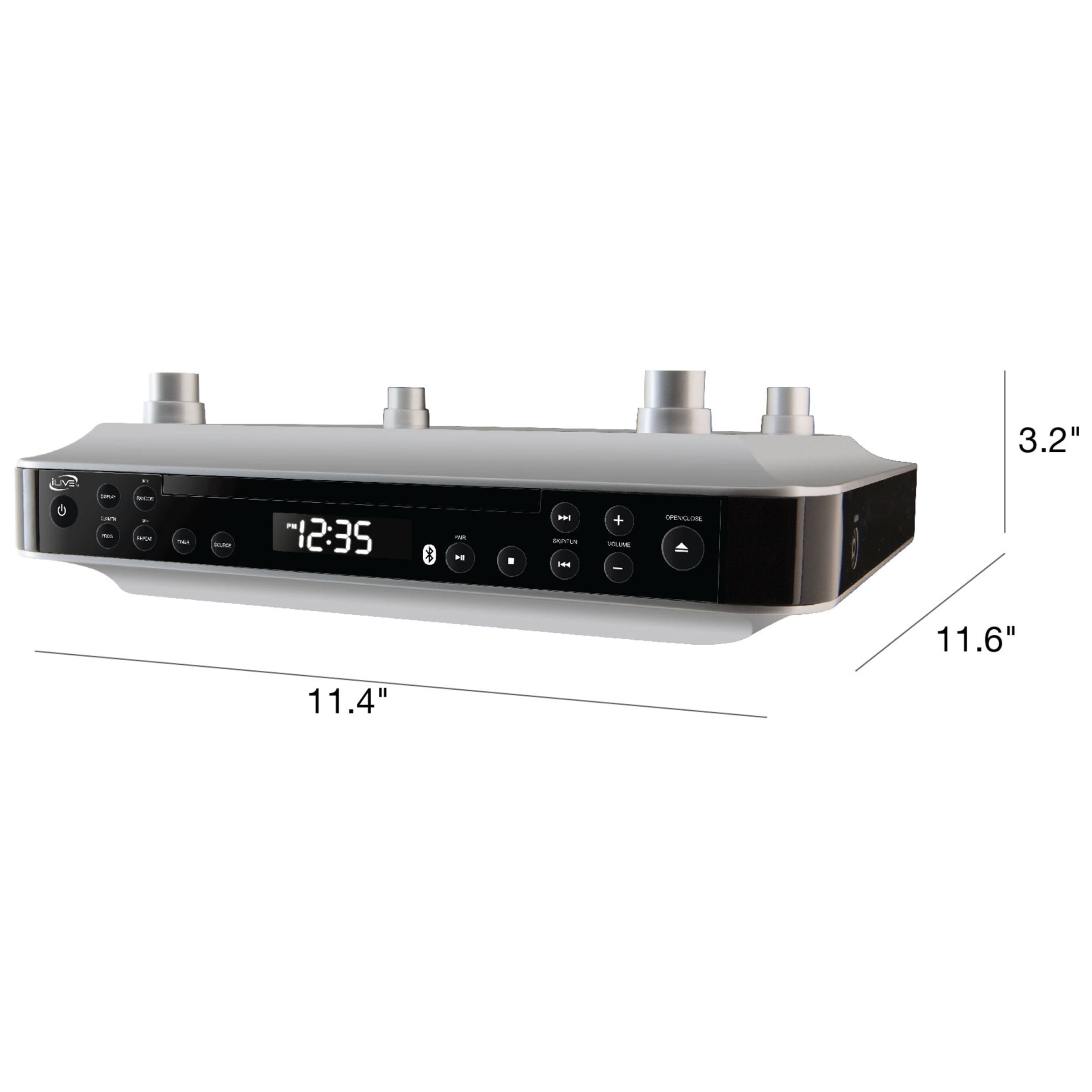 iLive Wireless Bluetooth Under Cabinet Music System with CD Player, IKBC384S