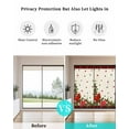 thumbnail image 5 of Christmas Cardinal Window Privacy Film Stained Glass Window Film Decorative Windows Cover Static Windows Cling for Glass Door Winter Xmas Poinsettia Holly on Linen Stickers for Bathroom 23.6"x59", 5 of 7