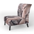 thumbnail image 3 of Designart "Minimalism Leaves Floral Pattern" Upholstered Traditional Accent Chair and Floral Arm Chair - Multiple Color & Pattern, 3 of 7