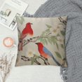 thumbnail image 2 of JEUXUS  Chinoiserie Pillow Covers ,Flower and Red Bird Pillow Cover Chinoiserie Decor Outdoor Pillow Cover for Couch Pillows Living Room Bedroom, 2 of 5