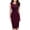 Wine, variant on Women's Sequin Patchwork Sleeveless Dress, Elegant Ruched Bodycon Party Gown, Sexy Side Slit Cocktail Dress for Evening Gala