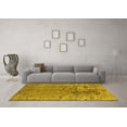 thumbnail image 3 of Ahgly Company Indoor Round Oriental Yellow Industrial Area Rugs, 5' Round, 3 of 4