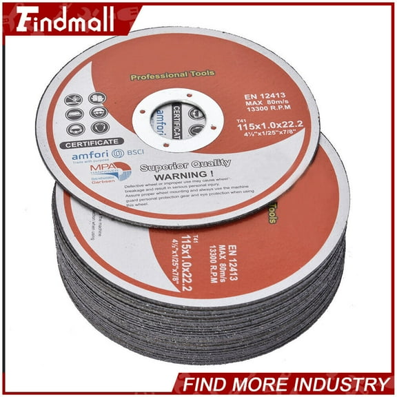 findmall 50Pcs 7"x1/16"x7/8" Cut-off Wheel Metal & Stainless Steel Cutting Discs
