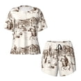 thumbnail image 4 of Lsque Western Desert Cowboys3 Women's Short-Sleeved Pajama Set - 2 Piece Soft and Lightweight Sleepwear Set-XX-Large, 4 of 9