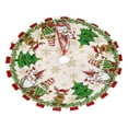 thumbnail image 1 of Santa Gnome Christmas Tree Skirt 35.4/47.2 inches Soft Polyester Open Design with 3 Straps, 1 of 4