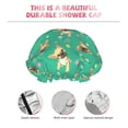 thumbnail image 4 of Bulldog Puppy Flower Shower Cap, Reusable Bath Hair Hat for all Hair Lengths Hair Cover with Elastic Band Double Waterproof Layers Bathing Hat, 4 of 5