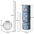 thumbnail image 5 of 20oz Dog with Woof and Bark Skinny Tumblers Stainless Steel Tumbler with Lid and Straw,Vacuum Insulated Double Wall Travel Tumbler Cups with Cleaning Brush for Coffee,Tea, 5 of 6