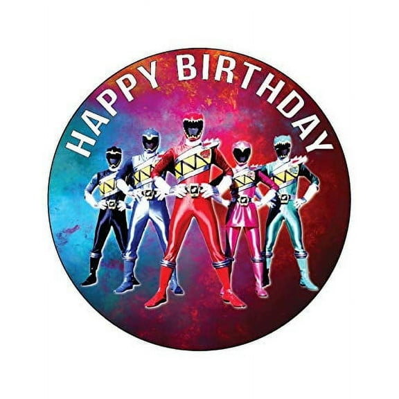 Whimsical Practicality's Power Rangers Fun Edible Icing Image Cake Topper-8 inch Round or Larger