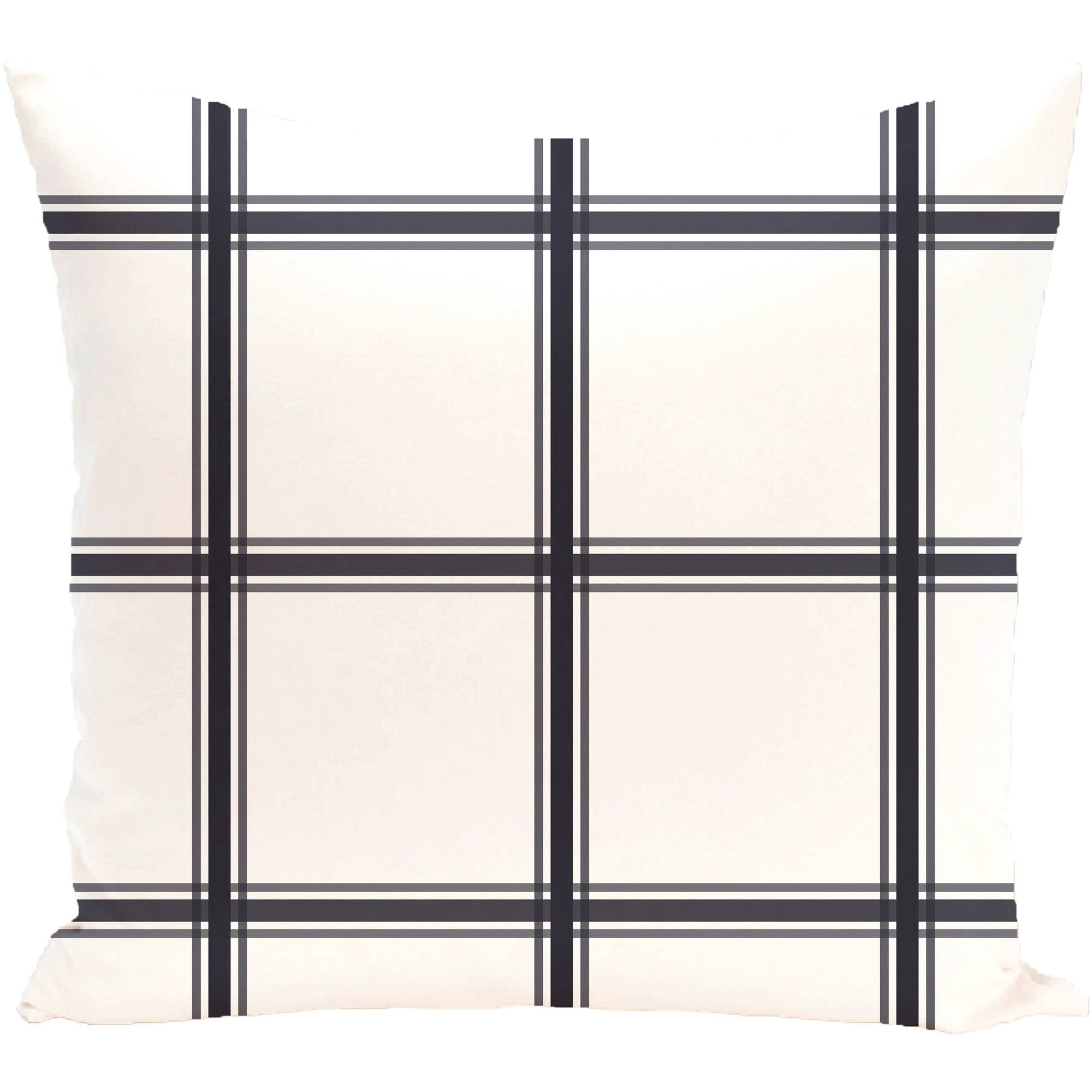 Simply Daisy 16" x 16" Windowpane Plaid Geometric Outdoor Pillow, Blue (1 count)
