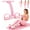 Pink, variant on Multifunction Pedal Resistance Band, 8 Tube Elastic Yoga with Handle, for Foot Pull, Back Stretch, Chest Workout