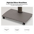 thumbnail image 4 of FITUEYES Rolling Floor TV Stand For 32''-70'' Tvs,Morandi Grey&with Swivel Mount,Wooden Base,Corner Universal Stands for Bedroom, Outdoor, Small Dorm, 4 of 8
