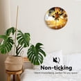 thumbnail image 5 of Wall Clock, Brown Wooden Board Silent Non Ticking Battery Operated Round Decorative Indoor Outdoor Clocks for Living Room Kitchen Bedroom Bathroom Patio 12", 5 of 6