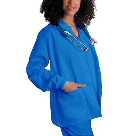 - Adar Universal Round Neck Warm-Up Jacket - 602 - Regal Blue - XL