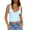 P Blue, variant on Womens V-Neck Crop Tank Top Slim Fit Solid Sleeveless Summer Cami Vest Top Basic Layering Shell Tee Top S