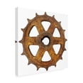 thumbnail image 2 of RetroPlanet 'Rusty Fine Curved Tooth Gear Wall Decal 24' Canvas Art, 2 of 4